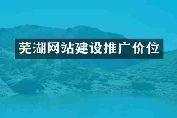 芜湖网站建设推广价位