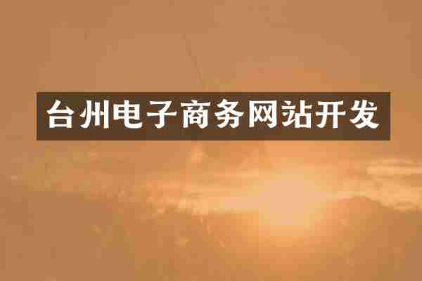 台州电子商务网站开发