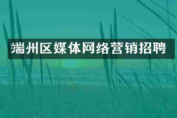 端州区媒体网络营销招聘