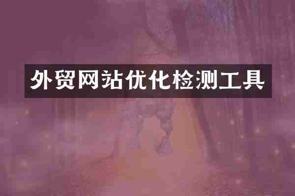 外贸网站优化检测工具