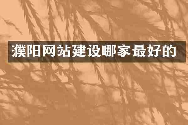 濮阳网站建设哪家最好的