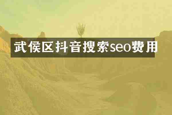 武侯区抖音搜索seo费用