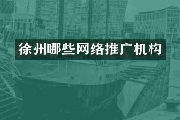 徐州哪些网络推广机构