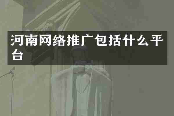 河南网络推广包括什么平台