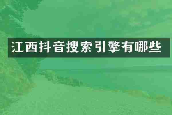 江西抖音搜索引擎有哪些