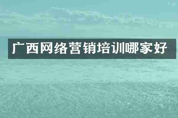 广西网络营销培训哪家好