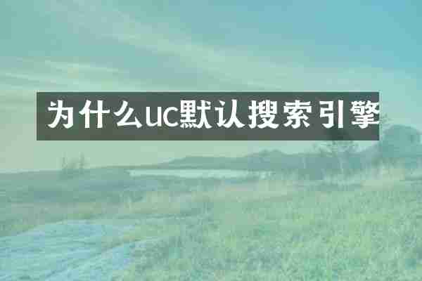 为什么uc默认搜索引擎