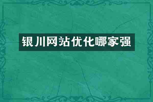 银川网站优化哪家强