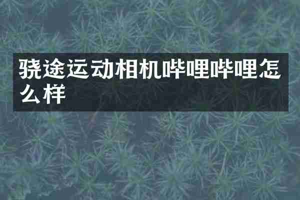 骁途运动相机哔哩哔哩怎么样