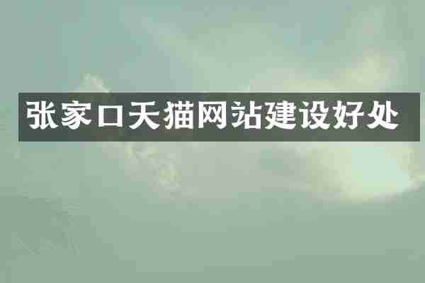 张家口天猫网站建设好处