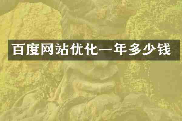 百度网站优化一年多少钱