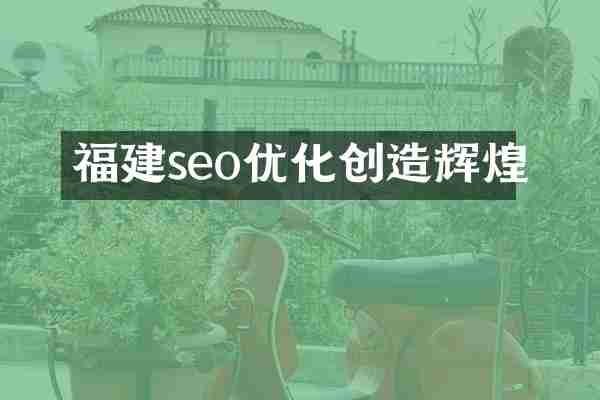 福建seo优化创造辉煌
