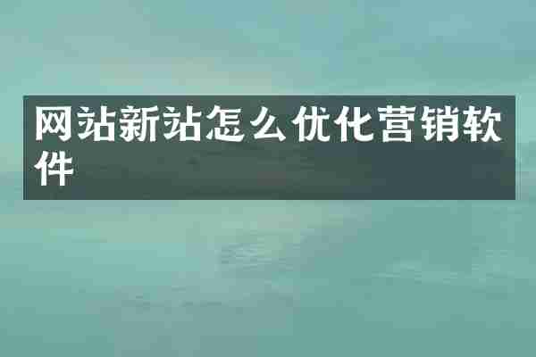 网站新站怎么优化营销软件