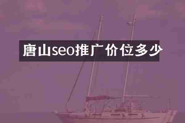 唐山seo推广价位多少