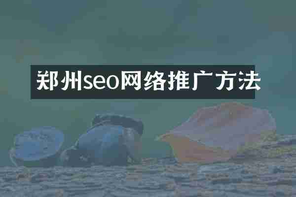 郑州seo网络推广方法