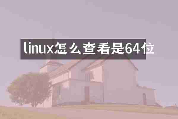 linux怎么查看是64位