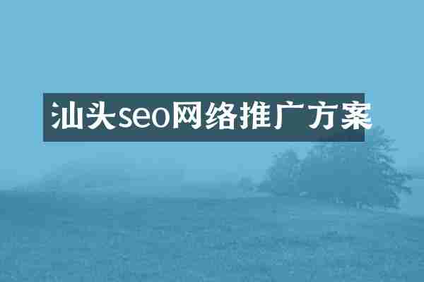 汕头seo网络推广方案