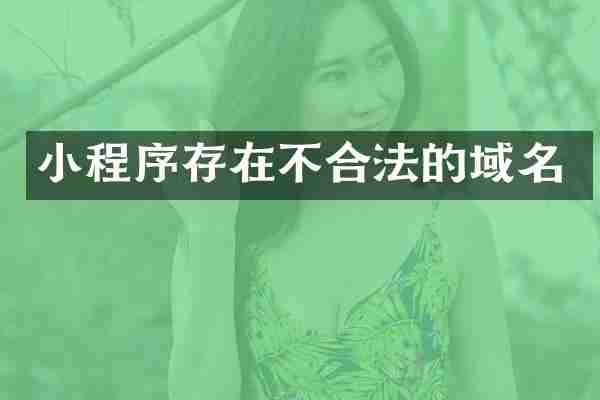 小程序存在不合法的域名