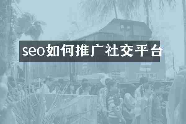 seo如何推广社交平台