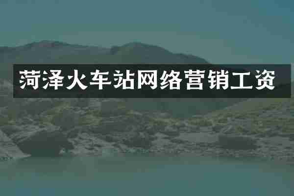 菏泽火车站网络营销工资