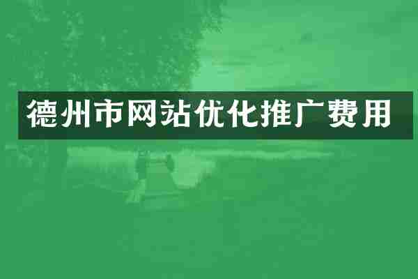 德州市网站优化推广费用