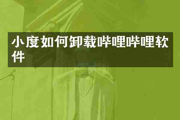 小度如何卸载哔哩哔哩软件