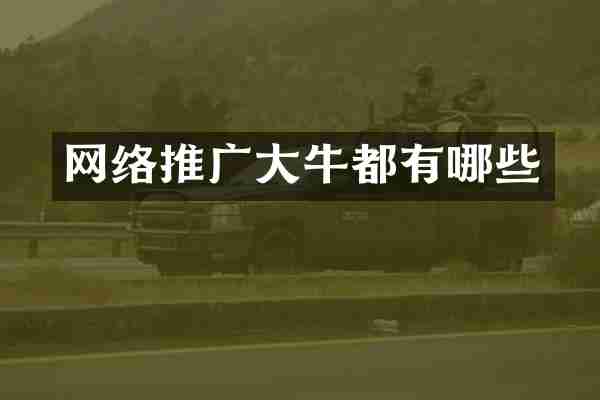 网络推广大牛都有哪些