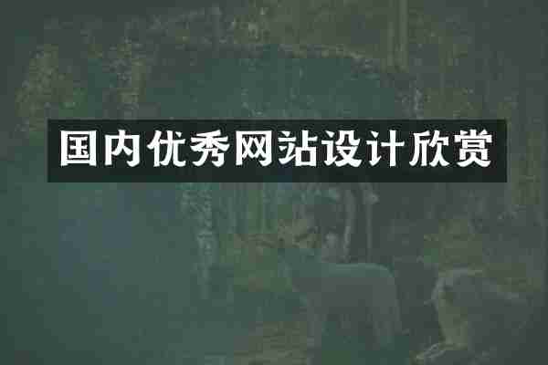 国内优秀网站设计欣赏