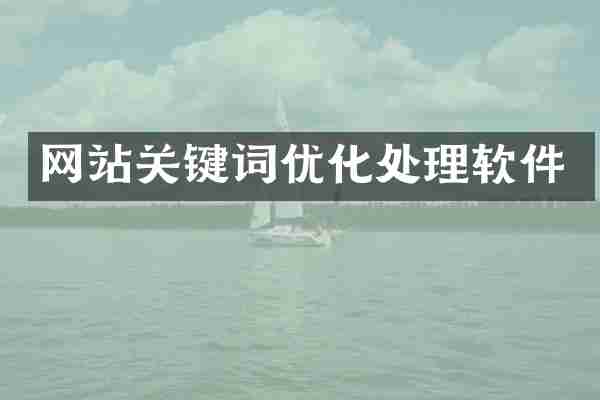 网站关键词优化处理软件