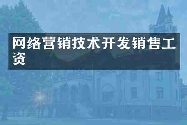 网络营销技术开发销售工资