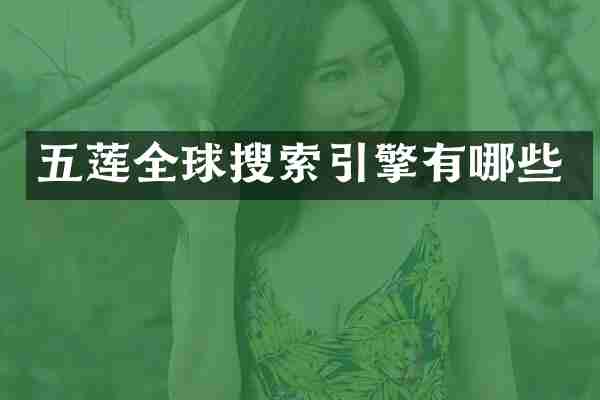 五莲全球搜索引擎有哪些