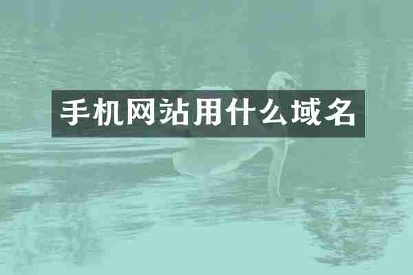 手机网站用什么域名