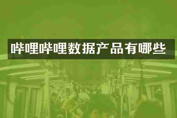 哔哩哔哩数据产品有哪些