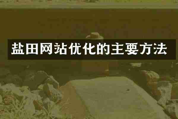 盐田网站优化的主要方法