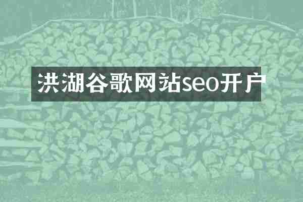 洪湖谷歌网站seo开户