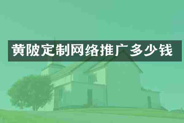 黄陂定制网络推广多少钱