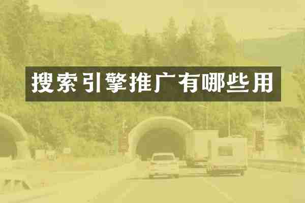 搜索引擎推广有哪些用