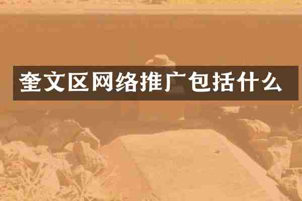 奎文区网络推广包括什么
