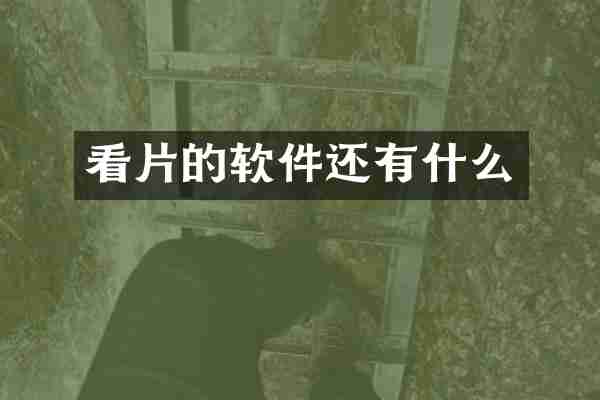看片的软件还有什么