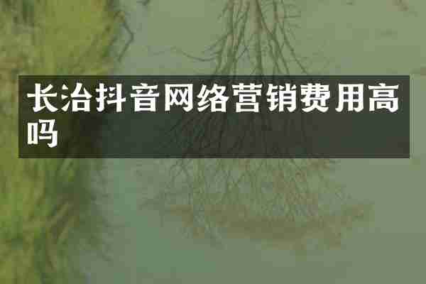 长治抖音网络营销费用高吗