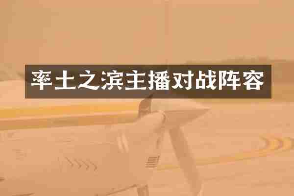 率土之滨主播对战阵容