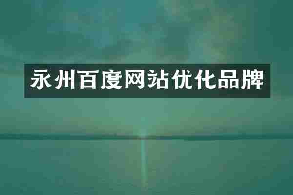 永州百度网站优化品牌