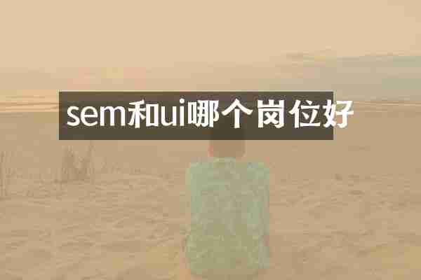 sem和ui哪个岗位好