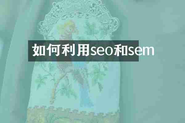 如何利用seo和sem