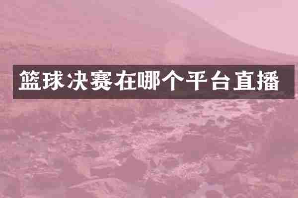 篮球决赛在哪个平台直播
