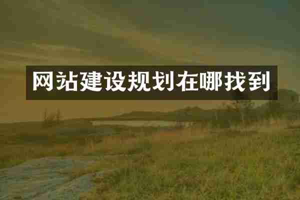 网站建设规划在哪找到