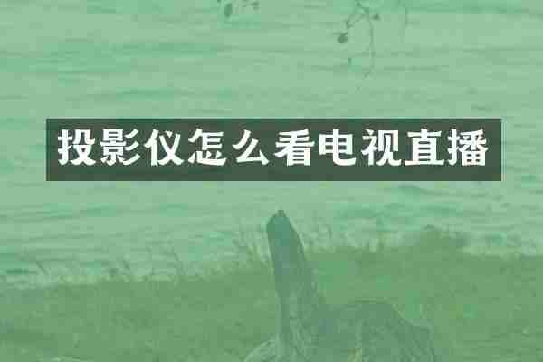 投影仪怎么看电视直播