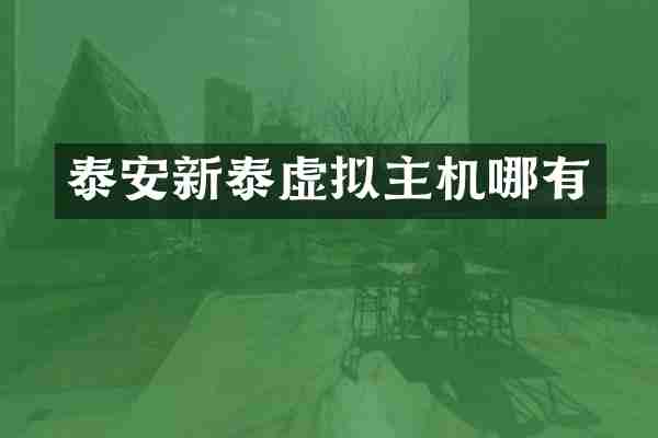 泰安新泰虚拟主机哪有