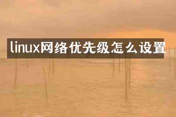 linux网络优先级怎么设置