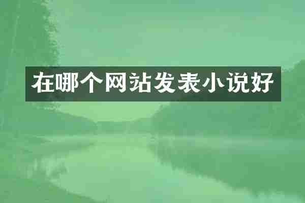 在哪个网站发表小说好